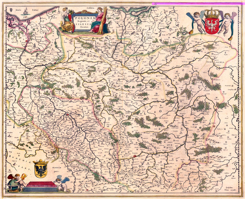 Polonia Polen 1645 Willem Blaeu